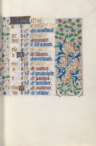 Livro de Horas de Uso de Rouen: fol. 5r, c. 1470 de Master of the Geneva Latini