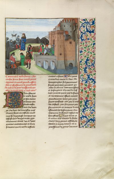 O rei Carlos VI de França prepara-se para a guerra com a Inglaterra de Master of the Getty Froissart