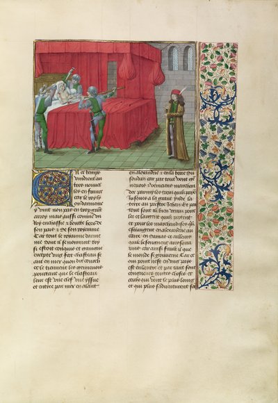 O rei de Chipre assassinado pelos perseguidores dos seus irmãos de Master of the Getty Froissart