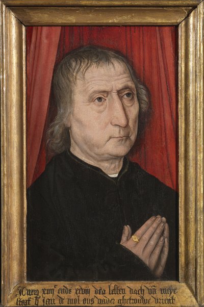 Retrato de Jan de Mol, c.1485 (óleo sobre painel) de Master of the Guild of Saint George at Malines