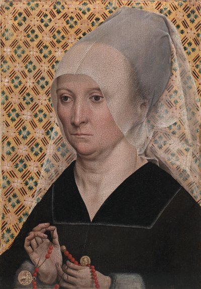 Retrato de uma mulher, c.1490-95 (óleo sobre madeira) de Master of the Holy Kinship
