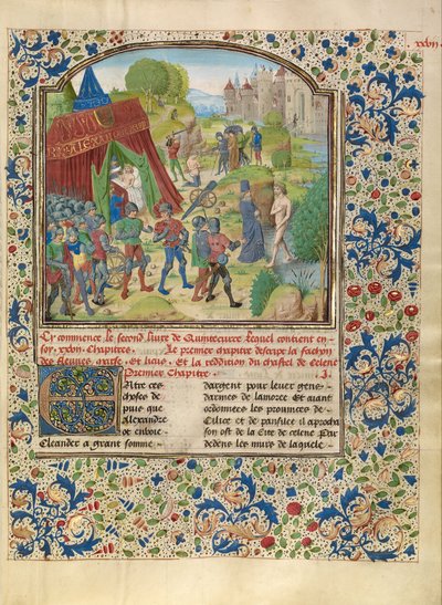 A doença de Alexandre no Rio Cydnus e a morte de Sisinnes de Master of the Jardin de vertueuse consolation and assistant