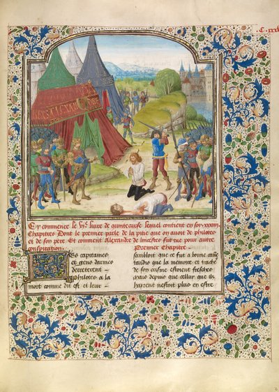 A execução de Filotas de Master of the Jardin de vertueuse consolation