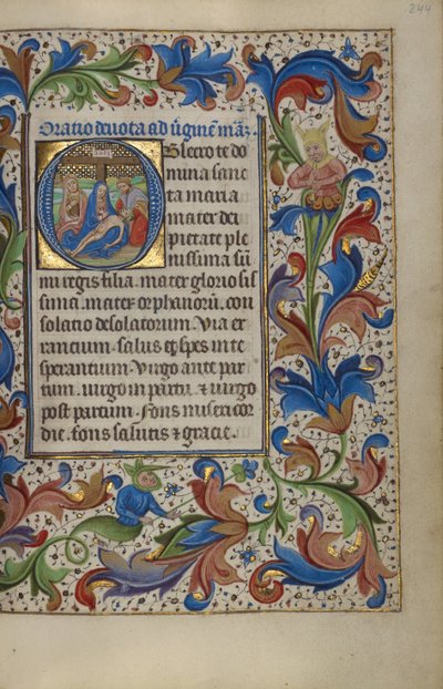 Inicial O: A Pietà de Master of the Lee Hours