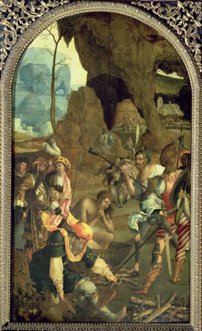 O martírio de São João Evangelista, c.1525 de Master of the Legend of St. John the Evangelist