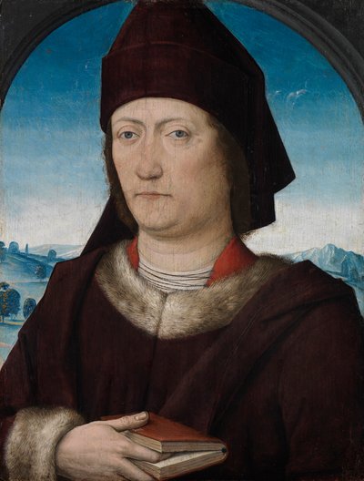 Retrato de um académico de Master of the Life of the Virgin