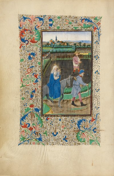 A fuga para o Egito de Master of the Llangattock Hours