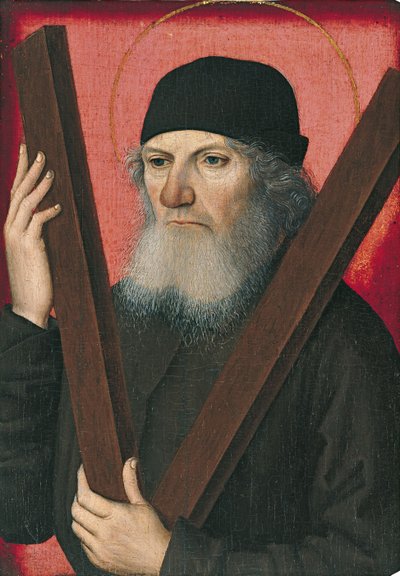Retrato de um homem como Santo André de Master of the Magdalen Legend