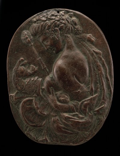 Um Bacchante, finais do século XV ou princípios do XVI. de Master of the Martelli Mirror