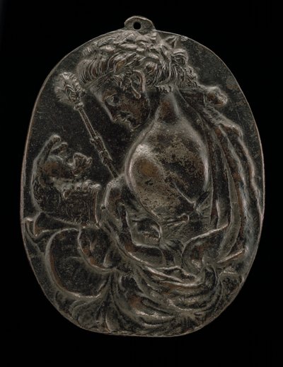 Um Bacchante, finais do século XV ou princípios do XVI. de Master of the Martelli Mirror