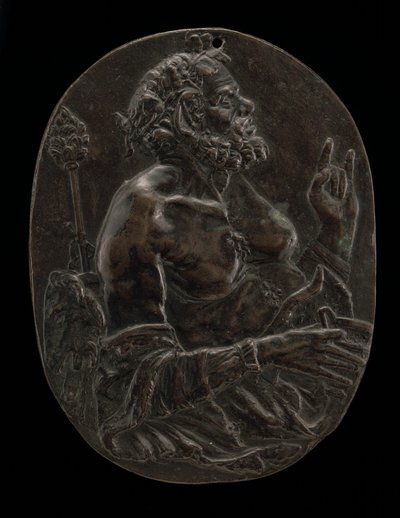 Um Satyr, no final do século XV ou início do XVI. de Master of the Martelli Mirror