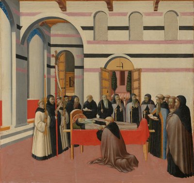 A Morte de Santo António, c.1430-1435 (têmpera sobre painel de choupo) de Master of the Osservanza