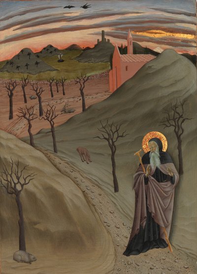 Santo Antônio Abade no Deserto, ca. 1435 de Master of the Osservanza