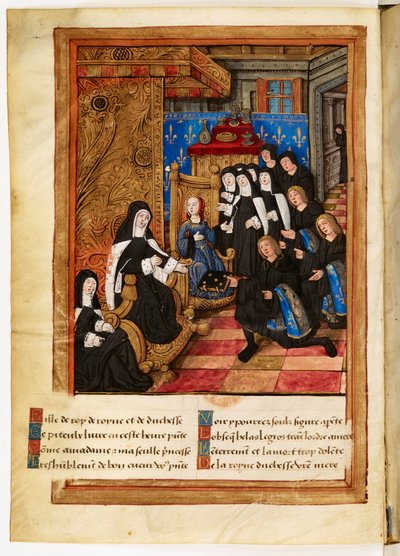 Comemoração da morte de Anne da Bretanha de Master of the Paris Entries