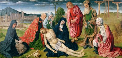 Pieta de Saint-Germain-des-Pres (têmpera no painel) de Master of the Pieta of Saint Germain