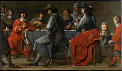 Coleta de Jogadores com o Jogador Hurdy-Gurdy, c.1660 de Master of the Processions