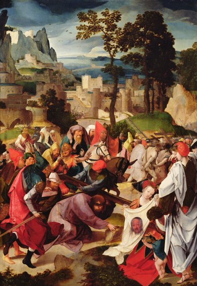 O transporte da cruz de Master of the Repudiation of Hagar