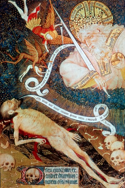 O Julgamento da Morte, início do século XV de Master of the Rohan Hours