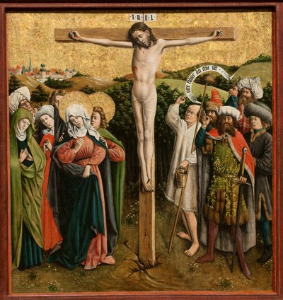 Retábulo com A Paixão de Cristo, c. 1440s. de Master of the Schlägl Altarpiece