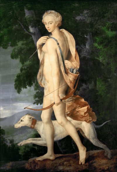 Diana, a caçadora de Master of the School of Fontainebleau