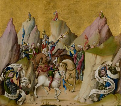 Encontro dos Reis Magos, com David e Isaías (anverso); Assunção da Virgem (verso) de Master of the St. Bartholomew Altarpiece