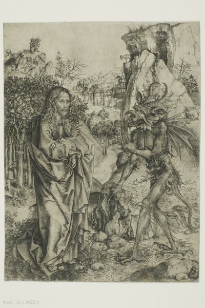 A tentação de Cristo de Master of the Strache Altar