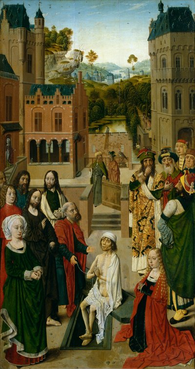 Levantamento de Lázaro (tempera no painel) de Master of the Tiburtine Sibyl