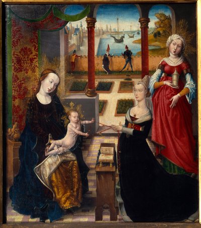 Virgem e Santa Maria Madalena Pintura do Mestre da Vista de Sainte-Gudule (século XV) (ec.flam.) 1475 Museu de Belas Artes de Liège de Master of the View of St. Gudule