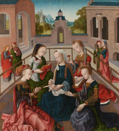 A Virgem e o Menino com Quatro Virgens Sagradas
Maria met kind met de heiligen Catharina, Cecilia, Barbara en Ursula de Master of the Virgo Inter Virgines