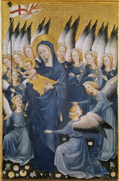 A Virgem tem o Menino de Master of the Wilton Diptych