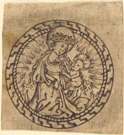 Madonna e criança de Master with the Flower Borders