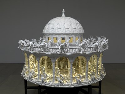 All Things Fall, 2014 (aço, alumínio, gesso, resina, luzes LED, motor) de Mat Collishaw