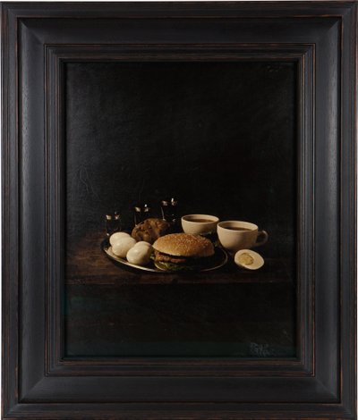 Last Meal on Death Row, Gary Gilmore, 2012 (Impressão em transferência digital sobre pergaminho de pele de cabra) de Mat Collishaw