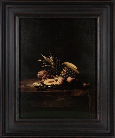 Última refeição no corredor da morte, Velma Barfield, 2012 (impressão em transferência digital sobre pergaminho de pele de cabra) de Mat Collishaw