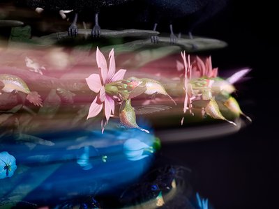 The Centrifugal Soul, 2016 (Acrílico, alumínio, aço, luzes LED, motor, circuito eletrónico, resina e tinta) de Mat Collishaw