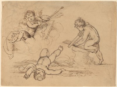 Alegoria: Quatro Putti de Mather Brown