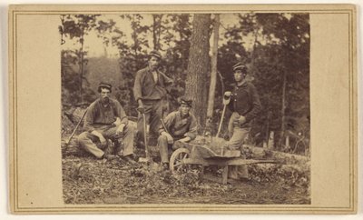 Destacamento de pioneiros do 69.º regimento N.Y.V. de Mathew B. Brady