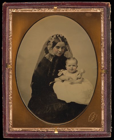 [Retrato de uma mulher e de uma criança] de Mathew B. Brady