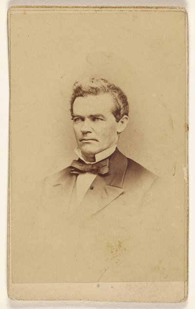 Homem não identificado, impresso em estilo de vinheta de Mathew B. Brady