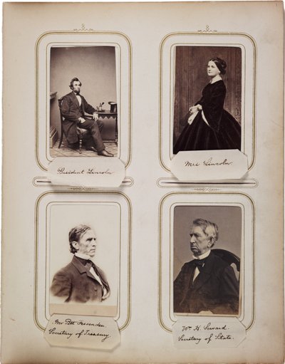 Álbum de 200 cartes de visite, a maioria por Brady, c.1865 (foto de sepia) de Mathew B. Brady