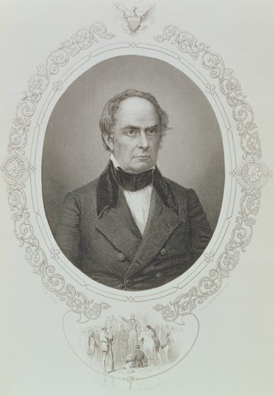 Daniel Webster, de "A História dos Estados Unidos", vol. II, de Charles Mackay, gravado por T. Knight de um daguerreótipo (gravura) de Mathew B. Brady