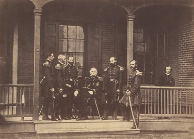 Tenente-General Scott, General-em-Chefe do Exército dos EUA e Estado-Maior, 6 de setembro de 1861. de Mathew Brady