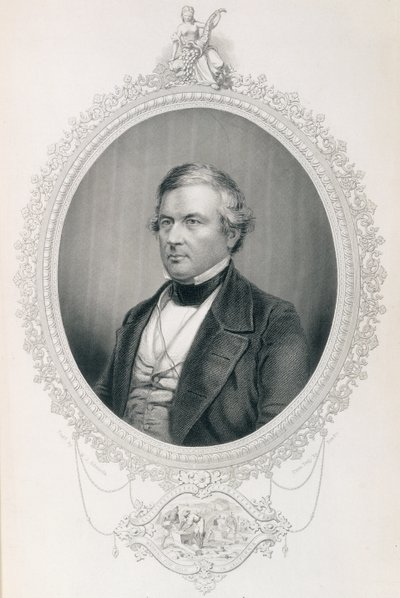Millard Fillmore, de &39;A História dos Estados Unidos&39;, Vol.II, de Charles Mackay, gravado por WJ Edwards de um daguerreótipo (gravura) de Mathew B. Brady