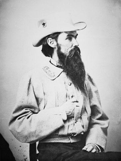 Retrato do Major-General William Mahone (p/b litho) de Mathew Brady