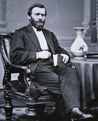 Ulysses Simpson Grant (1822-85) (foto a p/b) de Mathew Brady