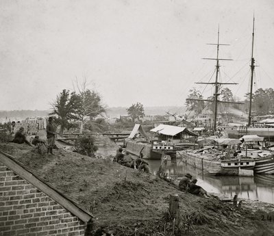 Casa Branca pousando no Pamunkey, 1862 de Mathew B. Brady