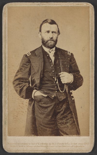 Major General Ulysses S. Grant, oficial do Exército Federal. de Mathew and studio Brady