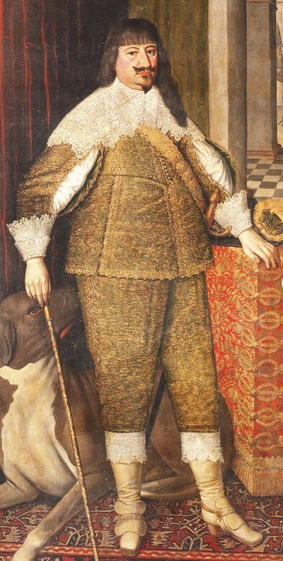 Retrato de Jorge Guilherme, Eleitor de Brandeburgo pormenor de Mathias Czwiczek