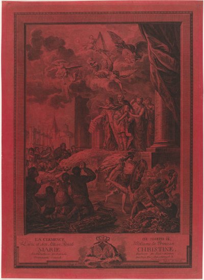 A clemência do Imperador José II aos protestantes, 1783
La Clemence de Joseph II (título sobre o objecto) de Mathias de Sallieth