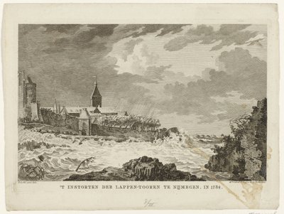 Colapso do Lappentoren em Nijmegen, 1784
